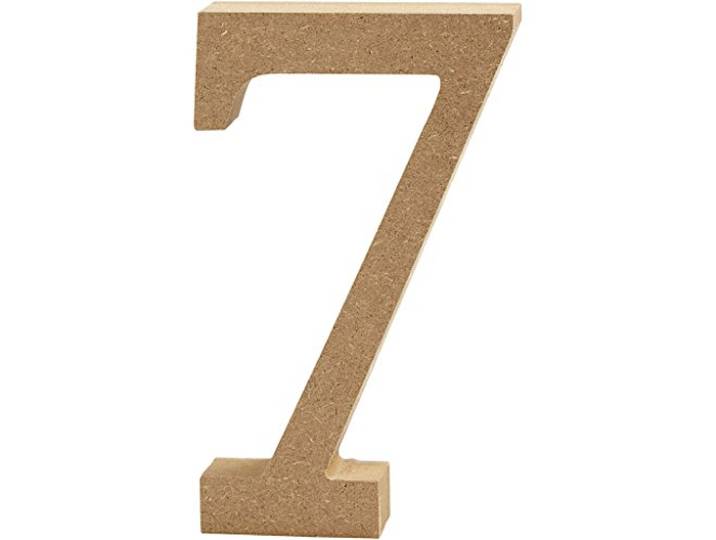 Creativ Decoratienummer 7 , MDF, 13 x2 cm, bruin