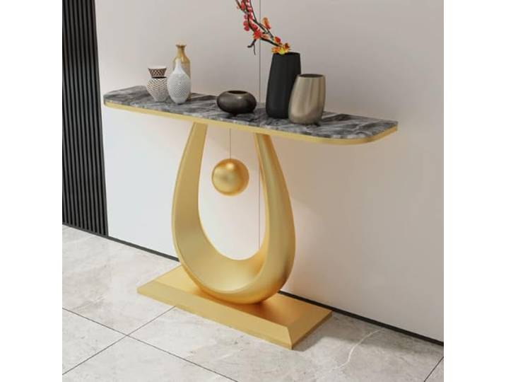 Moderner Konsolentisch Für Flur, Schmaler Beistelltisch Für Wohnzimmer Konsolentisch für hinter das Sofa, dekorativer Tisch im modernen Stil.(I,100cm/39.4in)