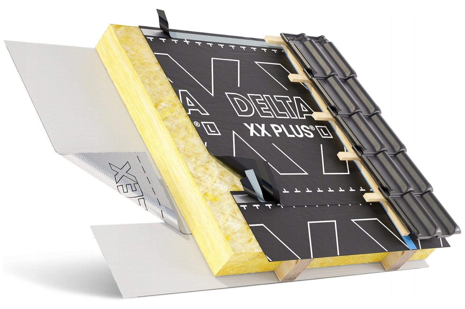 Dörken DeltaXX Plus Light Membrana Waterdichte Dakbedekking 120 g/m²
