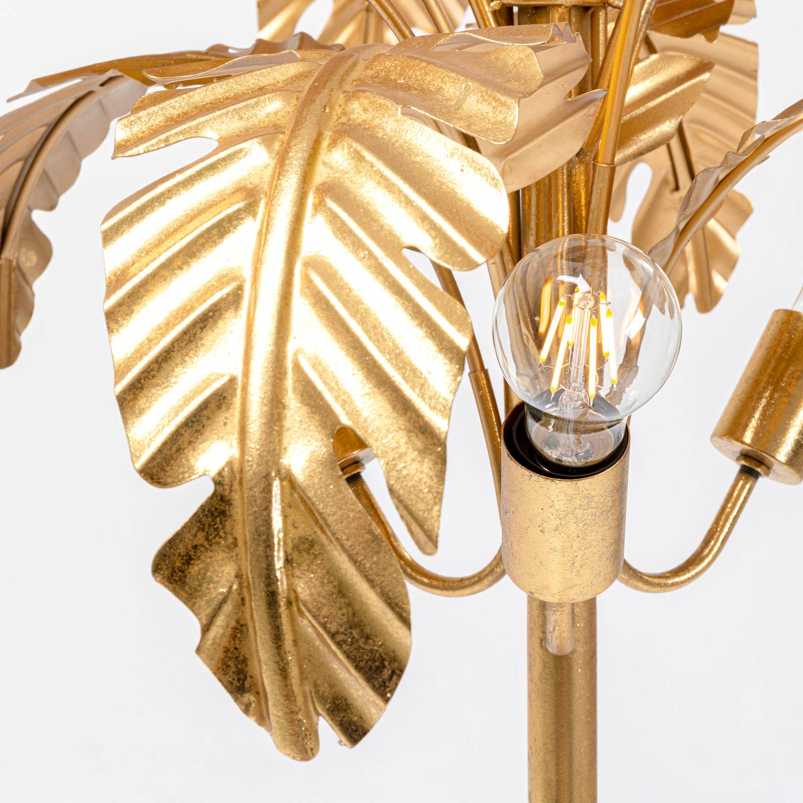 KARE Designer Floor Lamp Palmera, Brass / gold, Living / Dining Room, metal, Design, Floor Lamp