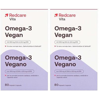 Redcare Omega-3 Kapseln vegan 56g Doppelpack 2x80 St