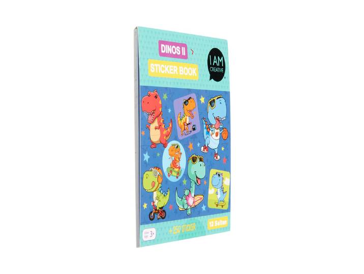 Mini Stickerbook Dinos 12 Blatt