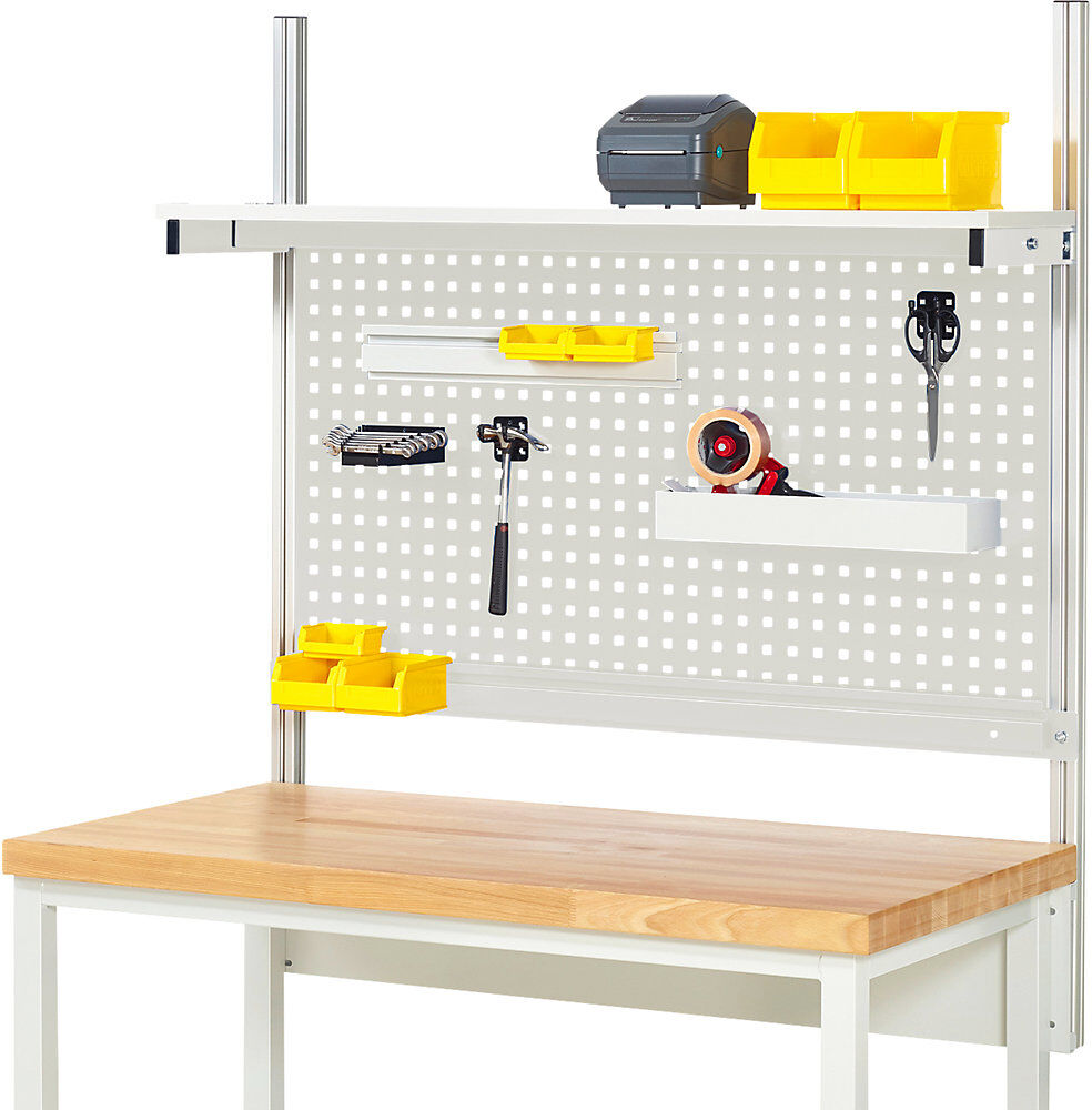 System-Aufbau-Komplettset 1, für Werkbank, Breite 1250 mm RAU
