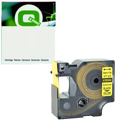 Q-Nomic 1805444 IND RHINO termorretáctil texto negro sobre amarillo 22mm