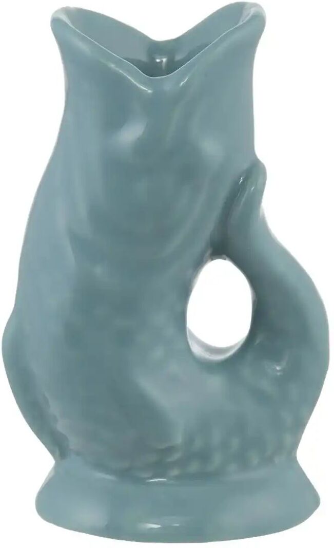 HOME STORY Vase Fisch   ¦ blau ¦ Steinzeug ¦ Maße (cm): B: 3 H: 8,4