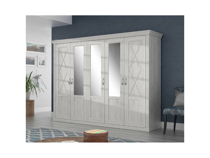 Drehtürenschrank Norrberg 268 x 205 x 65cm Weiß