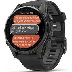 Garmin Fenix 8 AMOLED Sapphire Titan (43 mm, ohne SIM), Smartwatch