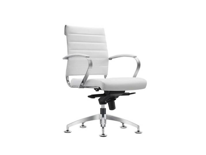 Chaise de réunion Cádiz Blanche - 100% cuir
