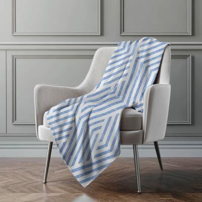 Addison Rugs Premium Machine Washable Contemporary Geo Sherpa Throw Blanket
