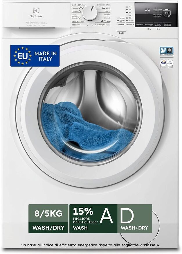 Electrolux Lavasciuga 8+5Kg 1400G Steamcare