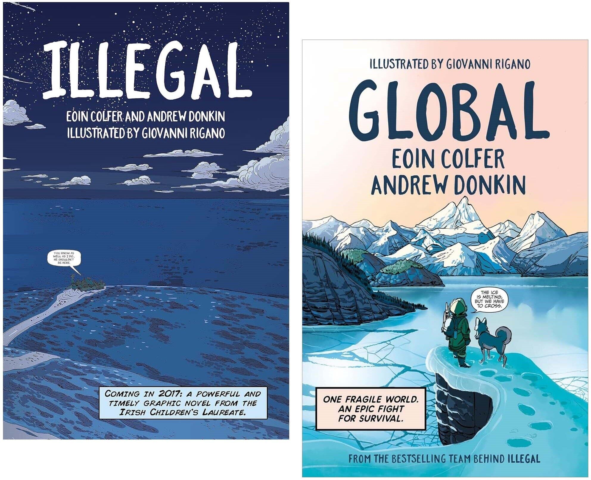 Illegal & Global by Eoin Colfer & Andrew Donkin Graphic Novels 2 Books Collection Set - Ages 9-11 - Paperback Hachette