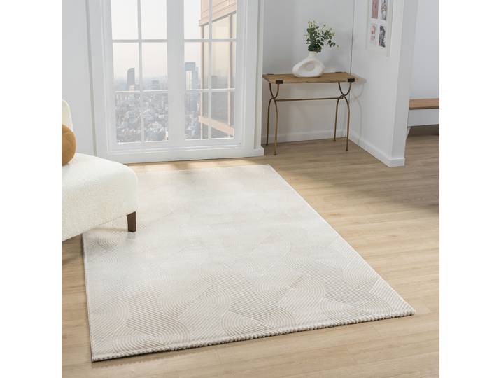 Kurzflorteppich Nora 5800 Beige 80 x 150cm Webstoff