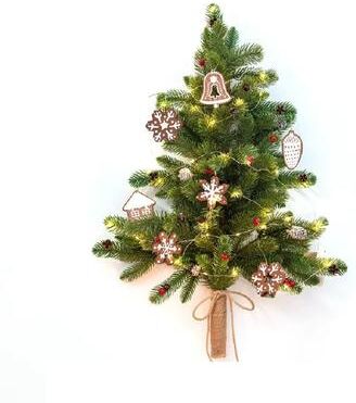 Discount Dollar Deals Creative DIY Wall Christmas Tree, LED Light String Decor, Small Door Hanging Christmas Decoration, Home Scene Layout large Tree A