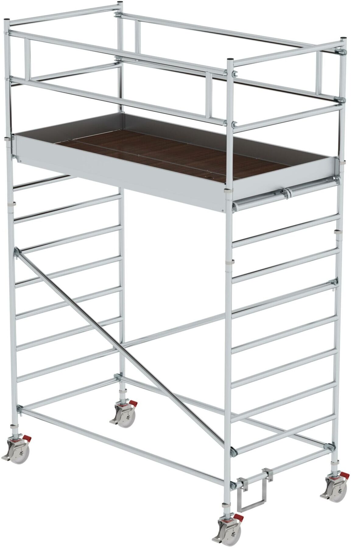 MUNK Rollgerüst 1,35 x 2,45 m mit Doppel-Plattform, Plattformhöhe 3 m (174336)