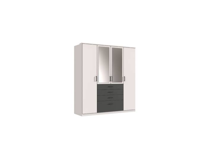 Kleiderschrank Coty Weiss/graphit Holzwerkstoff B 180 cm