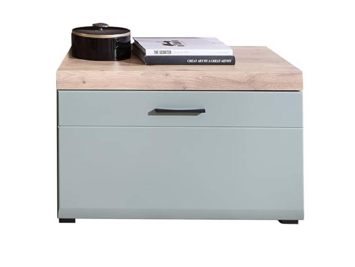 Lomadox Fernsehschrank Lowboard 80cm, Eiche mit Schilfgrün
