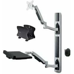 StarTech COM Workstation Wandhalterung VESA-Halterung fur 32 Monitor 10kg Schwenkbare Monitorhalteru (Wand, 32", 10 kg), Monitor Halterung, Schwarz