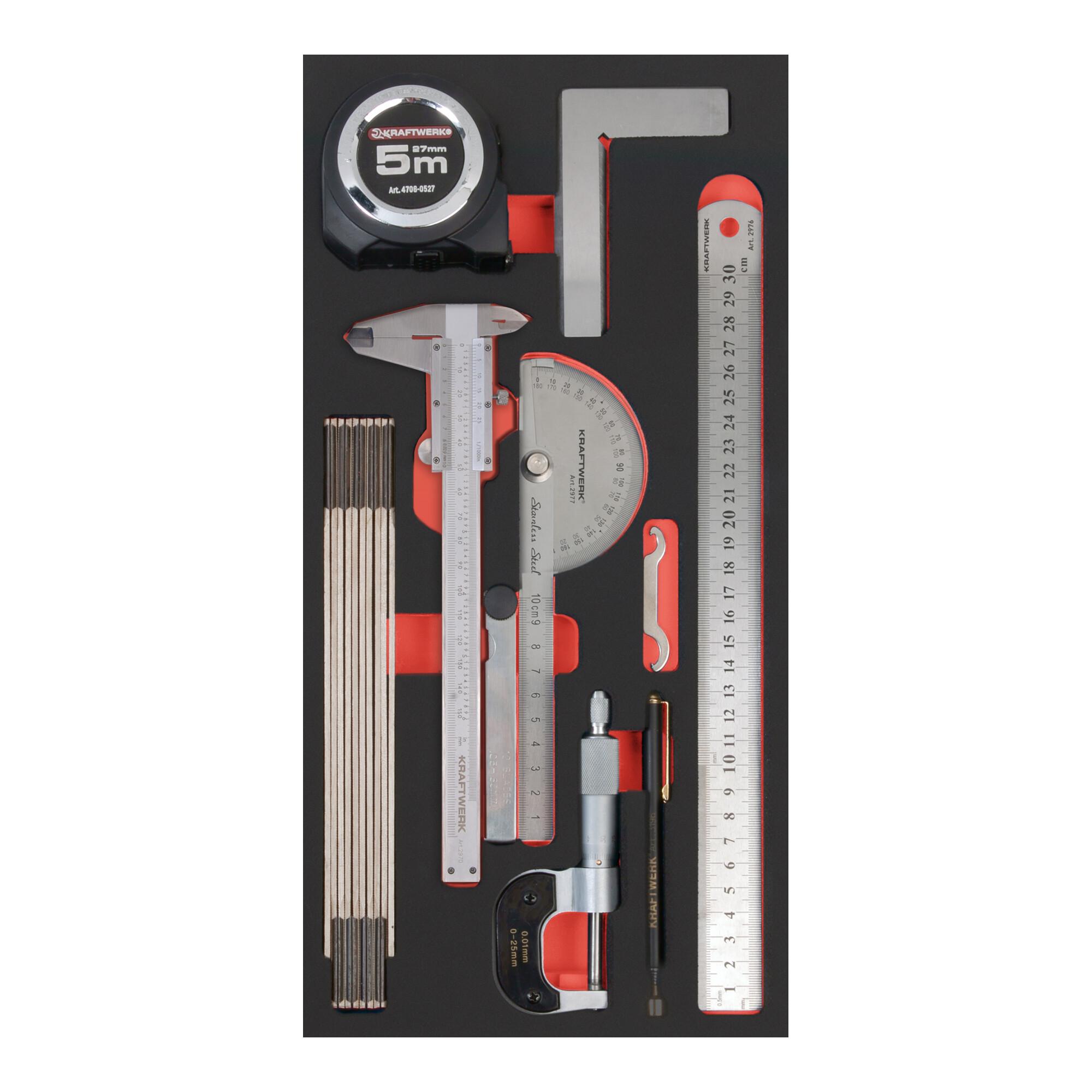 Kraftwerk Messwerkzeug-Einlage PRO LINE EVA , 20x40 cm, 9-tlg. (105.401.046)