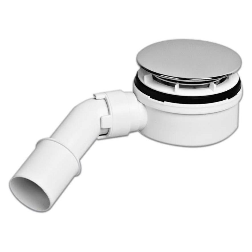 McAlpine Siphon Duschwannen-Siphon mit 90 mm Chromabdeckung (HC2730LCPN-PB) (Flaschensiphon) (HC2730LCPN-PB)