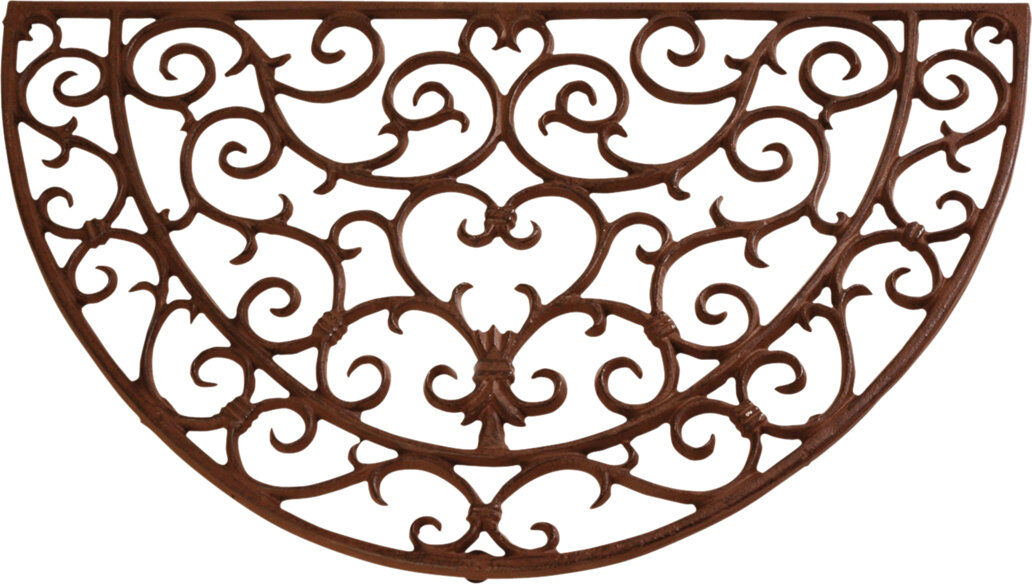 Brambly Cottage Cast Iron Half Round Doormat Rust 41cm W X 69cm L