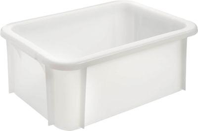 Transportbox, Euro-Norm, Volumen 13 l, bis 250 kg, stapelbar, geschlossene Wände, ohne Deckel, L 400 x B 300 x H 165 mm, HDPE, naturfarben