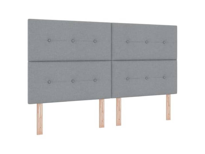 Makastle Kopfteil Hellgrau 180 cm Stoff Höhenverstellbar 2 Höhenstufen: 118/128 cm