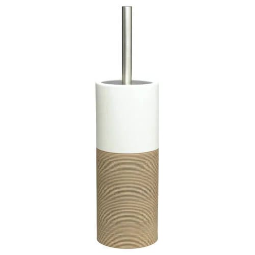 Sealskin Doppio toiletborstel met houder, wit, keramiek, vrijstaand
