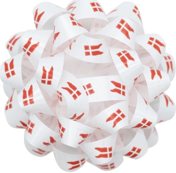 No-Name Gavebånds Roset, Dannebrogsflag, Ø8,5cm