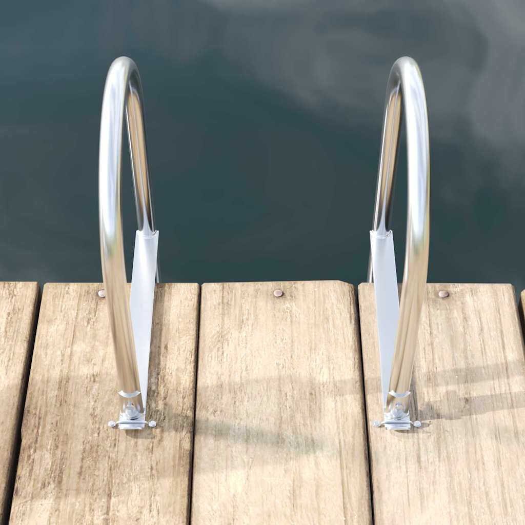vidaXL Échelle de dock à 4 étapes Argent 45 ×11,5 ×162 cm Aluminium