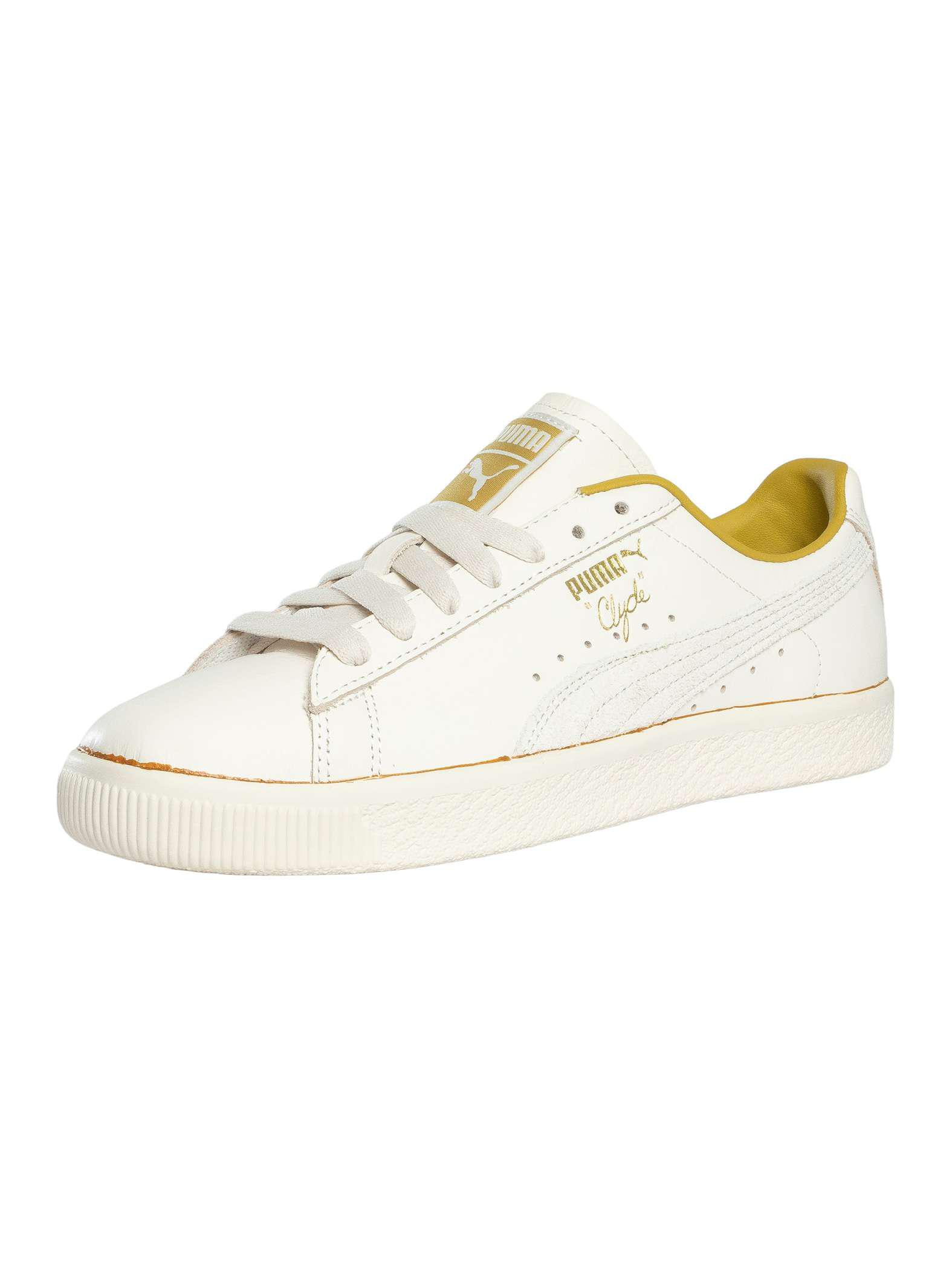 Puma Clyde – Die Ungetragenen Ledersneaker, Weiß