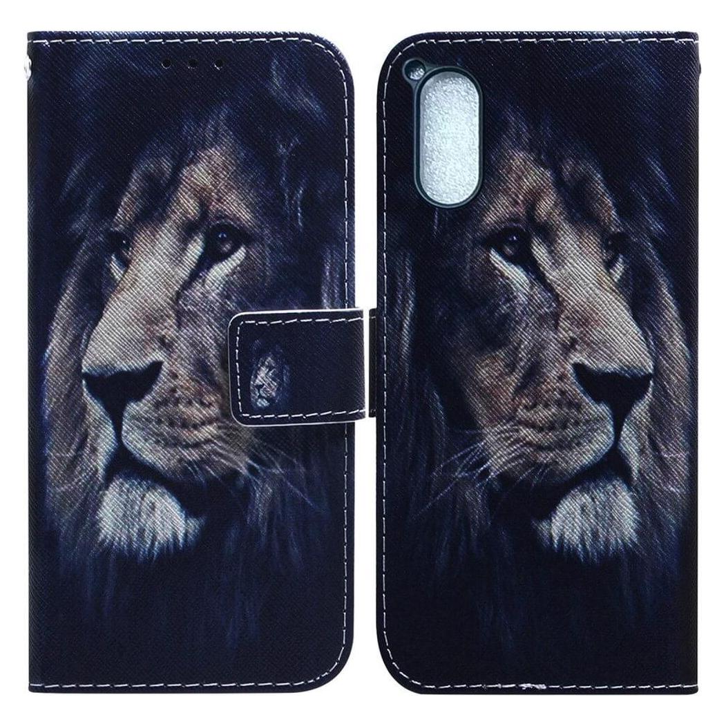 Cover-Discount Sony Xperia 5 V - Leder Etui Hülle Löwe (Sony Xperia 5 V) (660154721B)