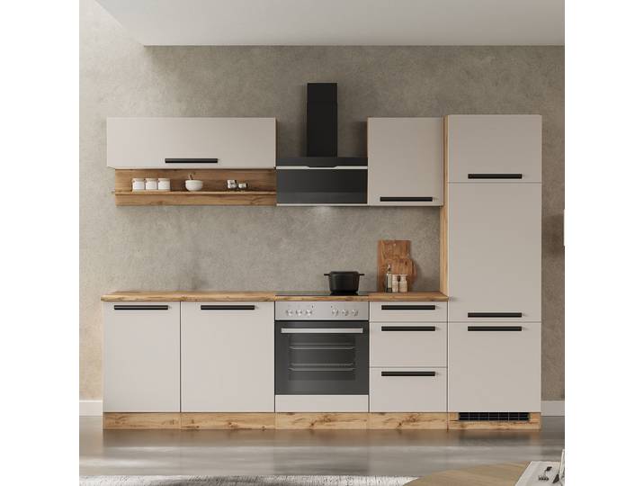 Küchenzeile AVEIRO 280cm Beige/Kaschmir