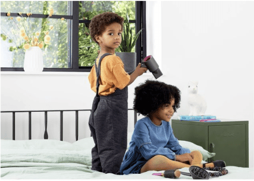 Casdon Dyson Supersonic Styling Set for Kids - Includes Toy Hairdryer, Nozzle, Diffuser, Brush & Comb - Ages 3 and Over