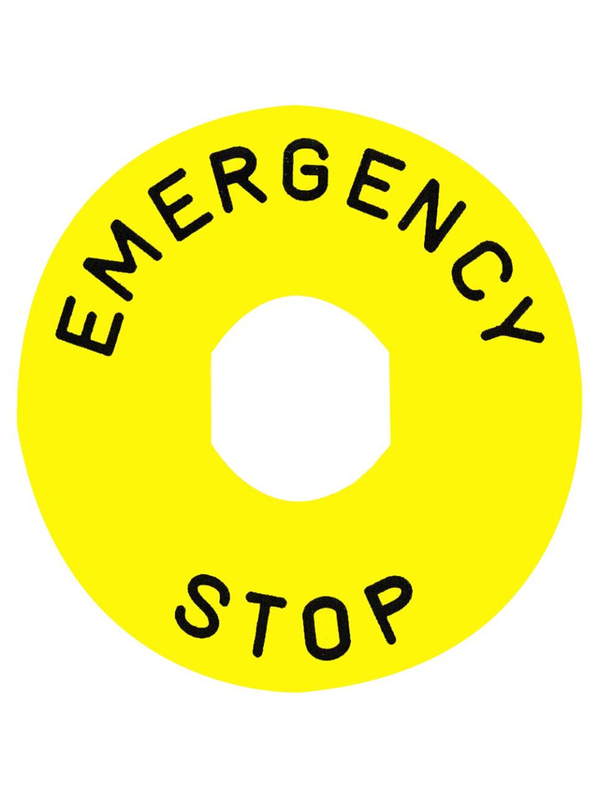 Schneider Electric E. stop legend plate
