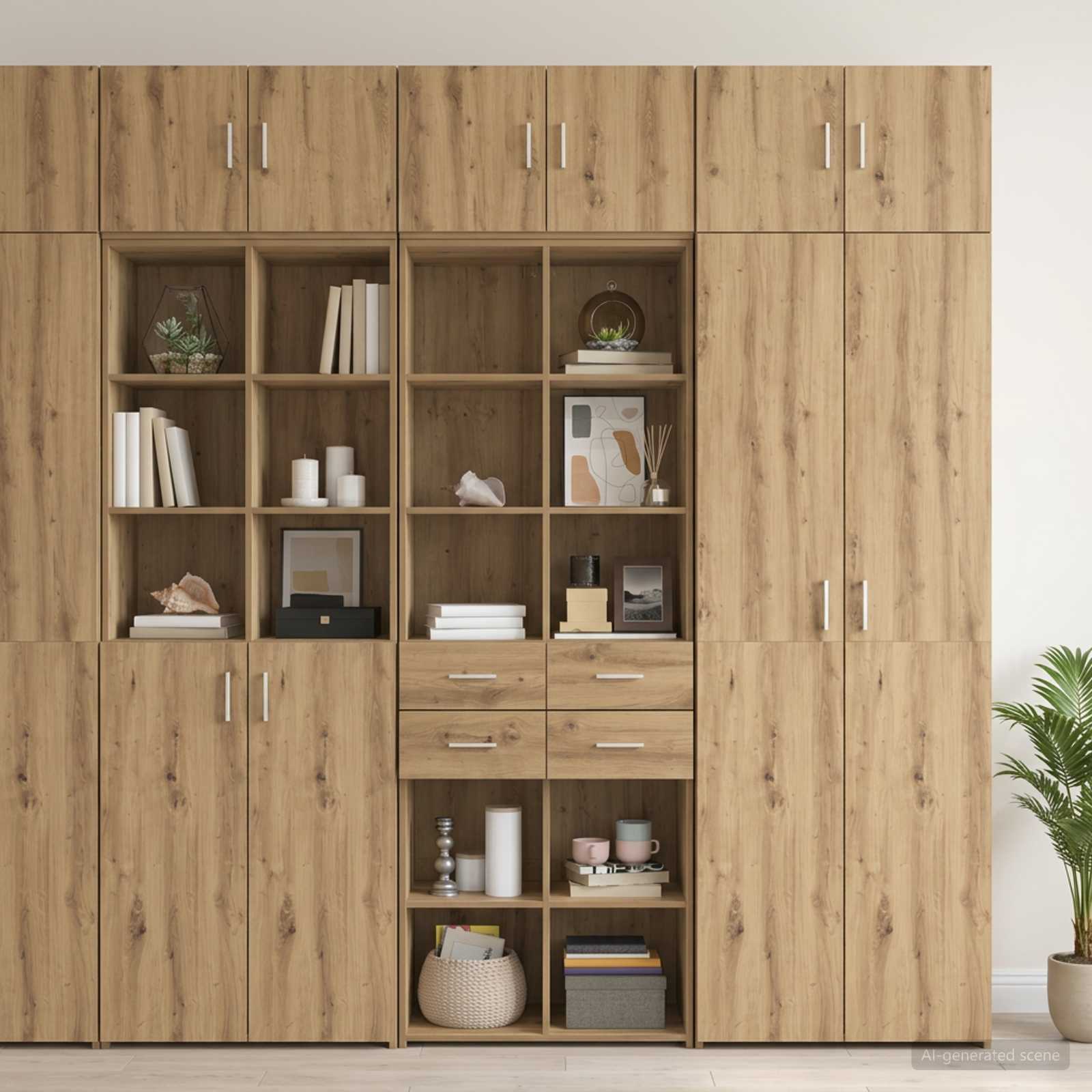 vidaXL Cabinet de rangement avec étagères Chêne artisanal