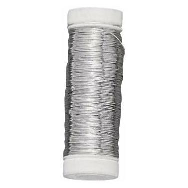 Rayher 2402500 Silberdraht mit Kupferkern, 0,30 mm ø, Kunststoffspule 100 m, nickelfrei, Silberdraht (100 m) (2402500)