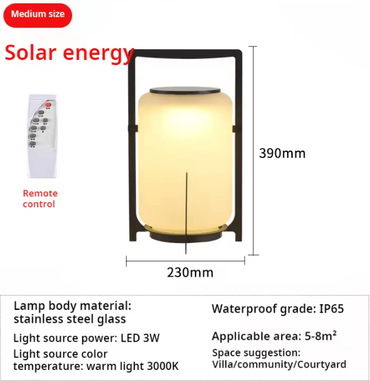 Inspire Curations Chinese Style Solar Garden Floor Light For Lawn And Patio Decor solar Energyd23x39 warm White 3000k