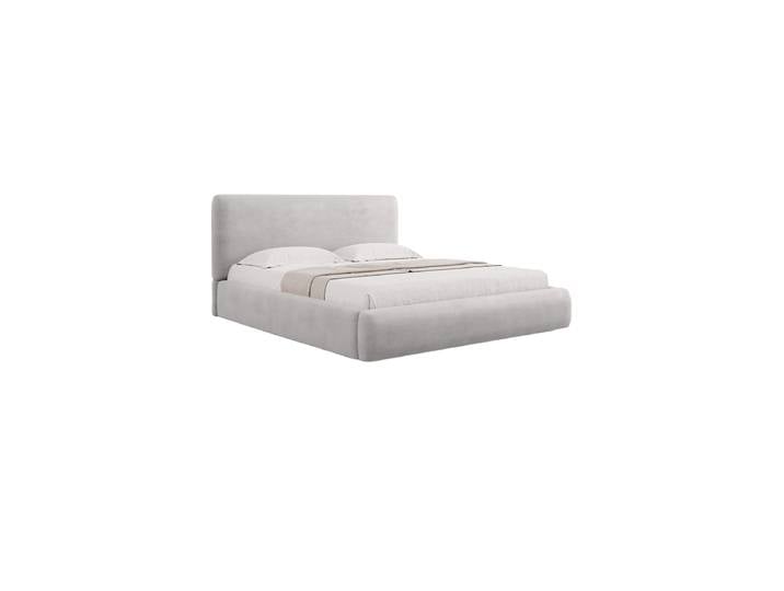 Design Polsterbett „Colonel“, Chenille Hellgrau chosen by Bloomingloft