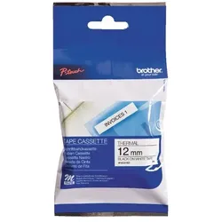 Brother M-K231 Authentic Schriftband Selbstklebend Schwarzer Druck auf Weiß 12 mm x 8m