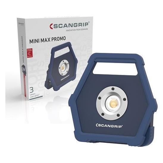 Scangrip Wiederaufladbare COB-LED-Arbeitsleuchte 900 Lumen, USB-Powerbank, limitierte MINI MAX PROMO-Edition (900 lm) (SC-49.0530)