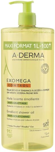 A Derma A-Derma Exomega Control Óleo de Limpeza 1000ml   Pele Atópica