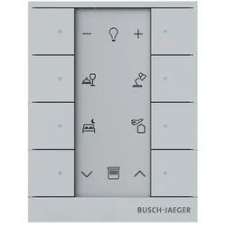 Busch-Jaeger SB-F-8.0.11-83 Busch-Tenton®, 8-fach Bedienelement, alusilber, für Busch-free@home® 2CKA006220A0880 SBF801183