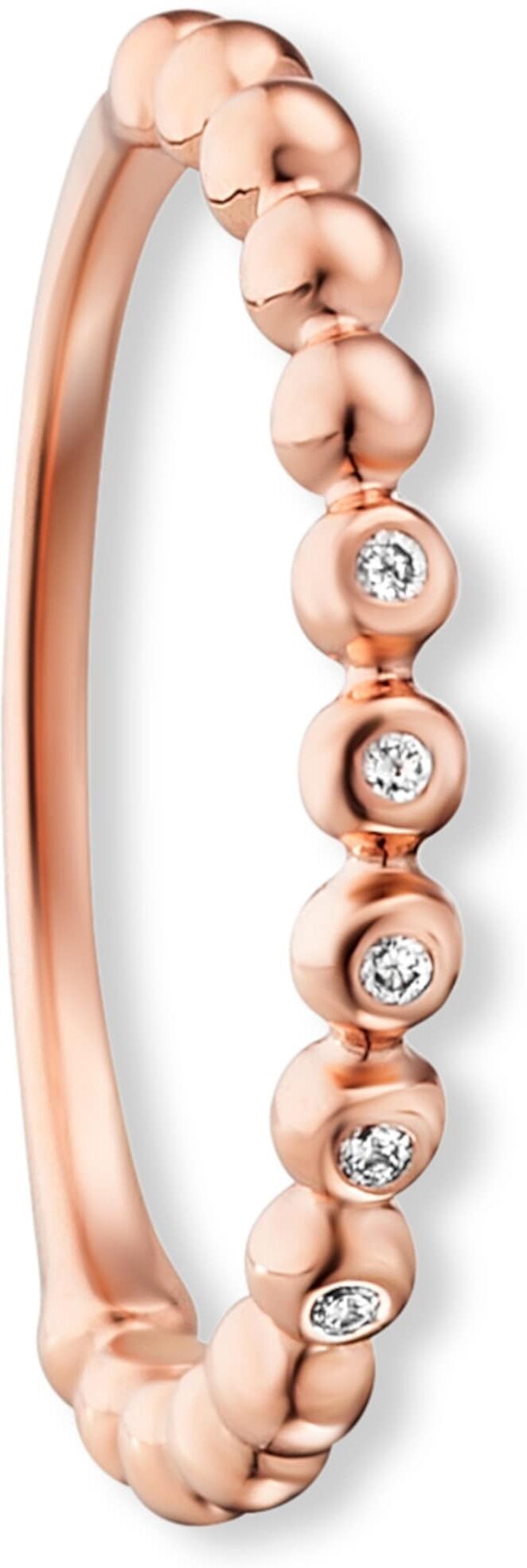 Diamantring ONE ELEMENT "0.04 ct Diamant Brillant Ring aus 585 Roségold" Gr. 56, rosa (rosé), Fingerringe, Damen, 56, 0,04 mit Diamant, Diamanten Gold Roségold 585, Diamanten, Gold, Roségold 585, Diamantring, Fein gearbeitet – edle Brillanz mit Diamantbes