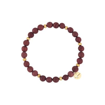 Armband TAMARIS "Schmuck Geschenk Edelstahl Armkette", gelbgoldfarben, braun, braun, Armbänder, Damen, 18cm, Edelstahl, Armband, mit verschiedenen Farbsteinen oder Glasperlen
