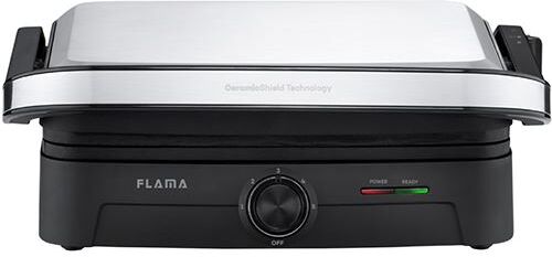 Flama Grelhador Elétrico de Placas  4522FL Heat Pro 2000W - Preto  Inox