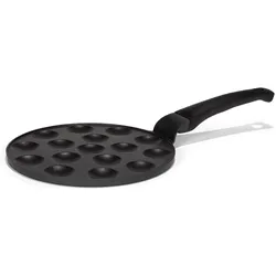 Patisse Poffertjespan gietaluminium 25cm - inductie, Pfanne + Kochtopf, Schwarz