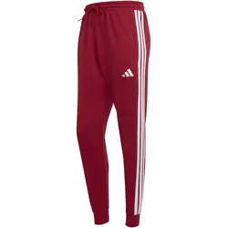 adidas French-Terry 3 Streifen Herren Trainingshose  rot/weiß - S