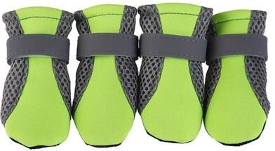 Uplifted Goods Pet Dog Waterproof Boots With Soft Outdoor Bottom green m