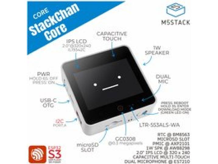 M5Stack Officiële StackChan Core (ESP32-S3)