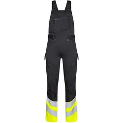 Warnschutz Latzhose "3546-314" Safety UV-Schutz - 74 - schwarz/gelb